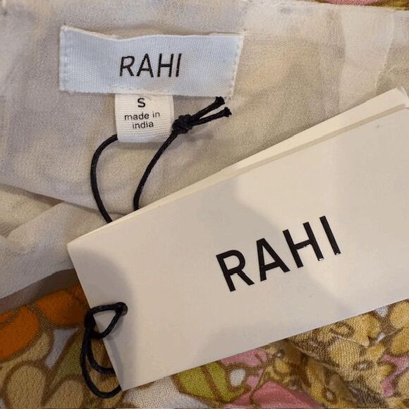 NEW! RAHI Floral Dixie Skirt Orange Sally Retro Floral Boho Size Small - Picture 5 of 11